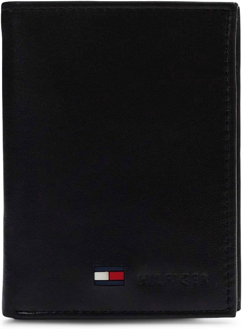 Tommy Hilfiger Herren Slim Front Pocket Wallet – Leder Geldbörse