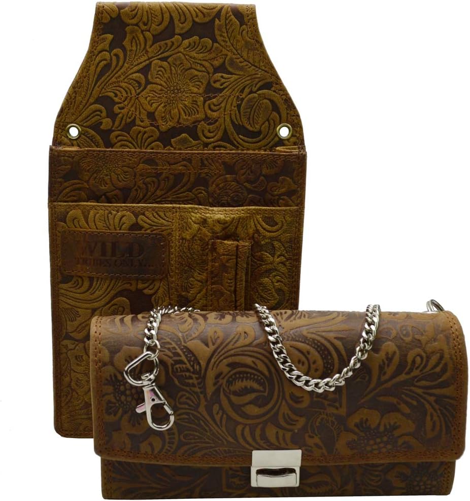 flevado Kellner Set – Leder Geldbörse mit Tasche