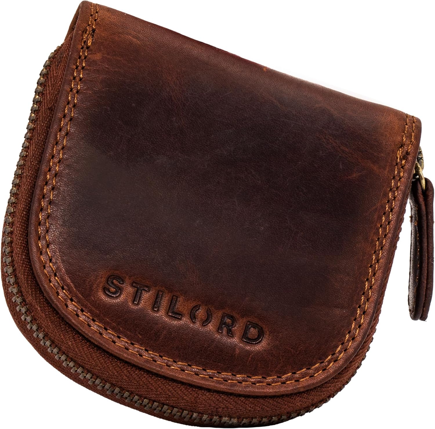 STILORD Cash – Leder Minibörse mit Reißverschluss