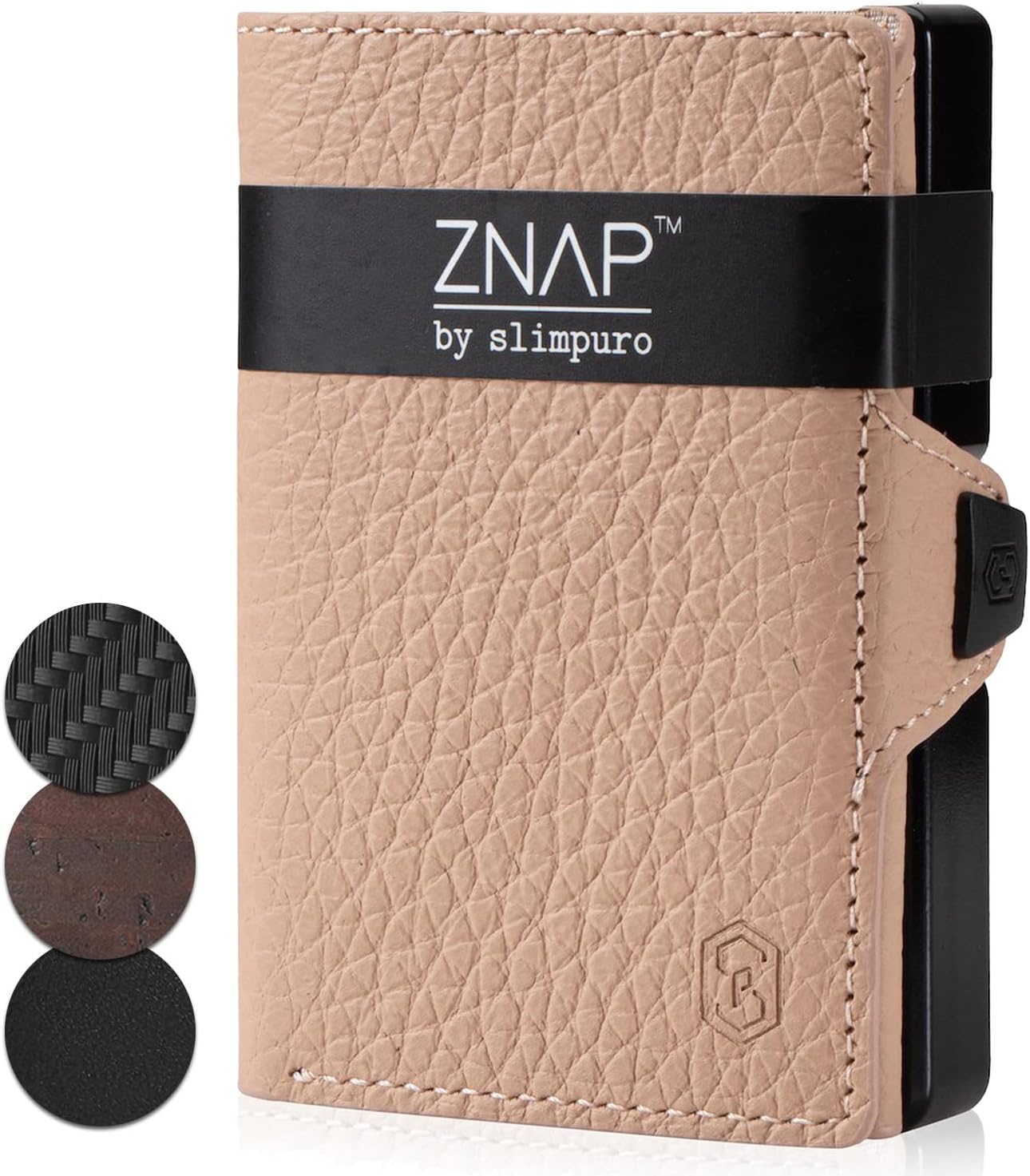 ZNAP Slim Wallet – RFID Geldbörse Herren Beige
