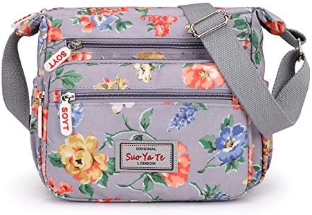 YYW Damen-Umhängetasche – Wasserdichtes Nylon mit vielen Fächern