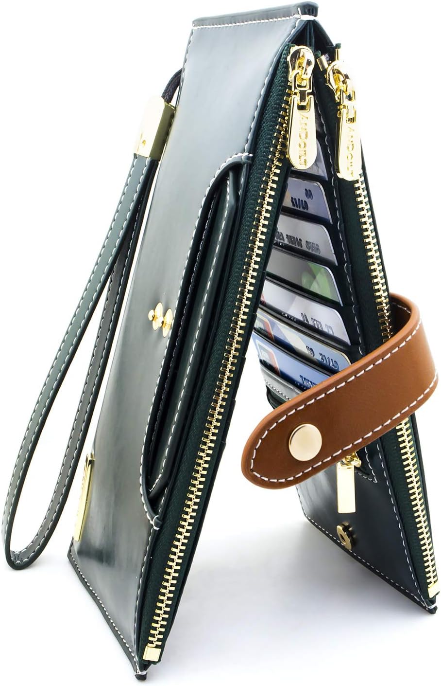 ANDOILT Geldbörse Damen – Leder Portemonnaie mit RFID-Schutz