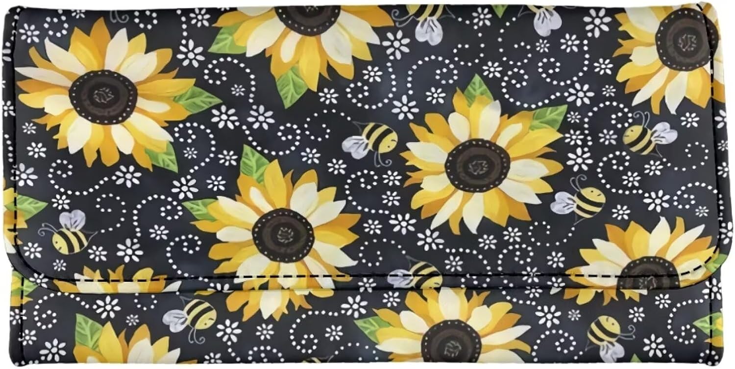 Howilath Floral Geldbörse – Blumen Design mit vielen Fächern